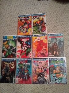 1st issue Rebirth lot Batman Flash Superman JLA Harley Supersons printing NM