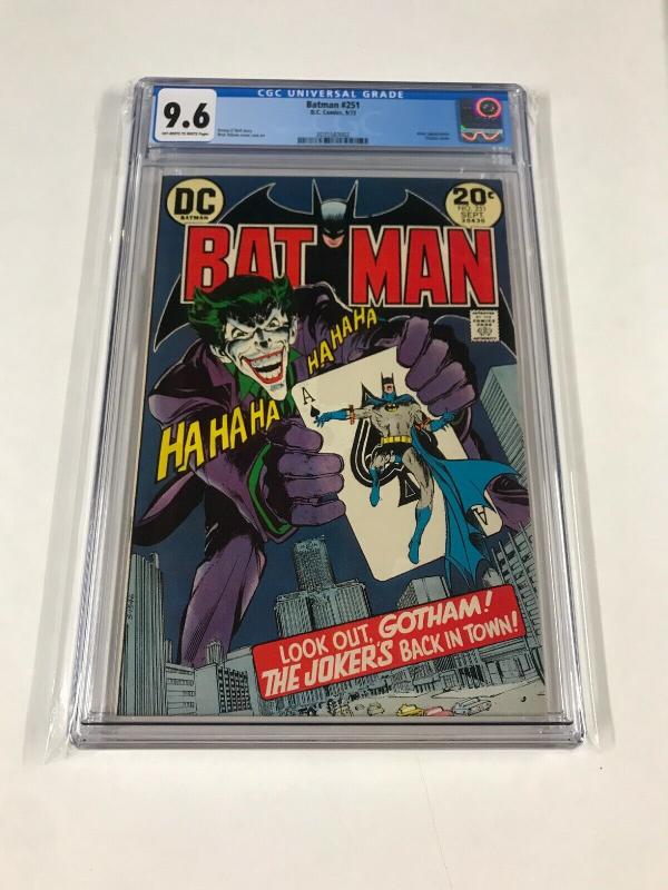 Batman 251 Ow/w Pages Famous Joker Cover Neal Adams Dc Comics