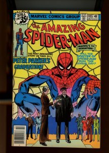 Amazing Spider-Man #185 - Peter Parker Graduation (9.2) 1978