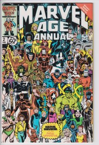 MARVEL AGE ANNUAL #2 (1986) NM 9.4 white!