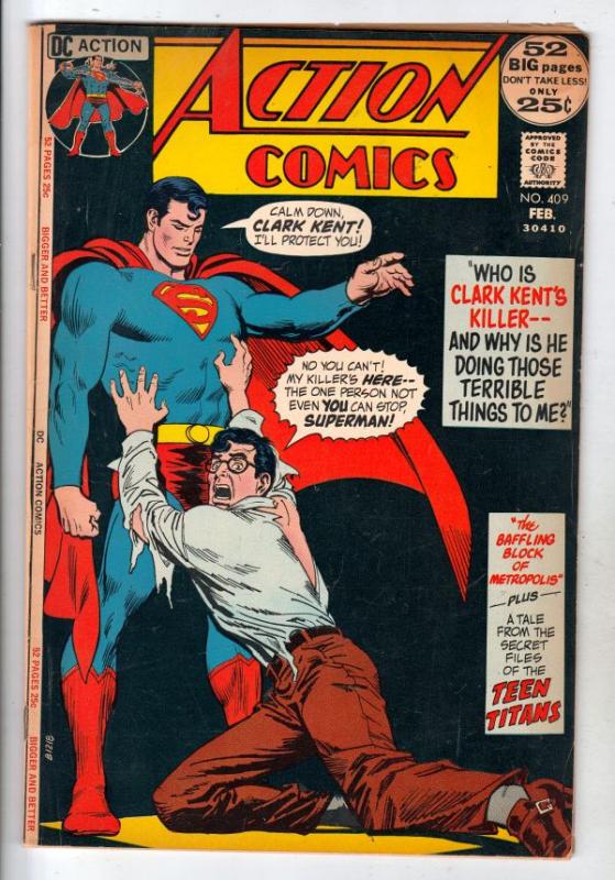 Action Comics #409 (Feb-72) FN/VF Mid-High-Grade Superman