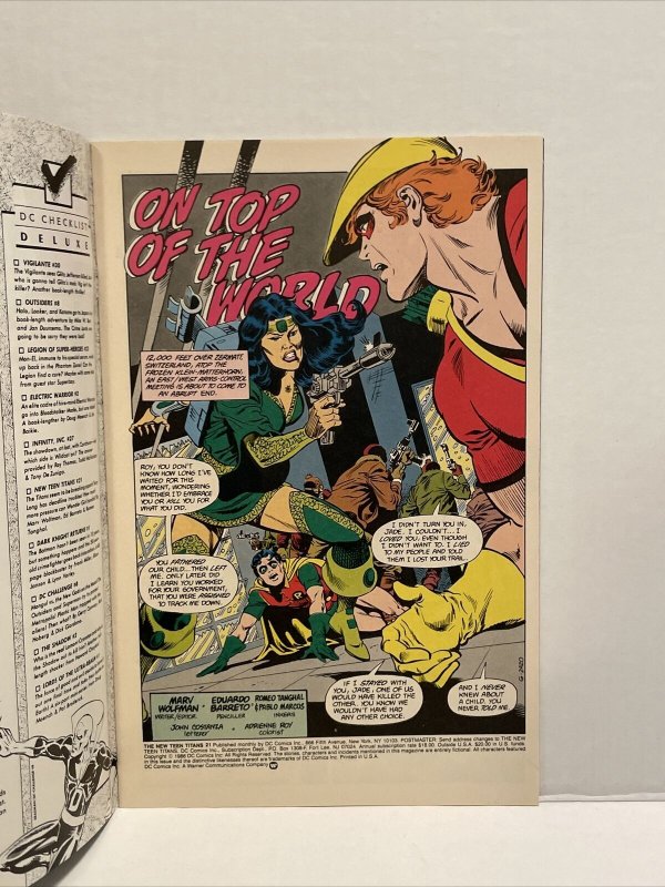 The New Teen Titans #21 1984 Series