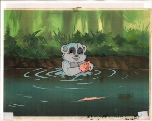 Star Wars: Ewoks Animation Cell Over Xeroxed Background - Bath Time