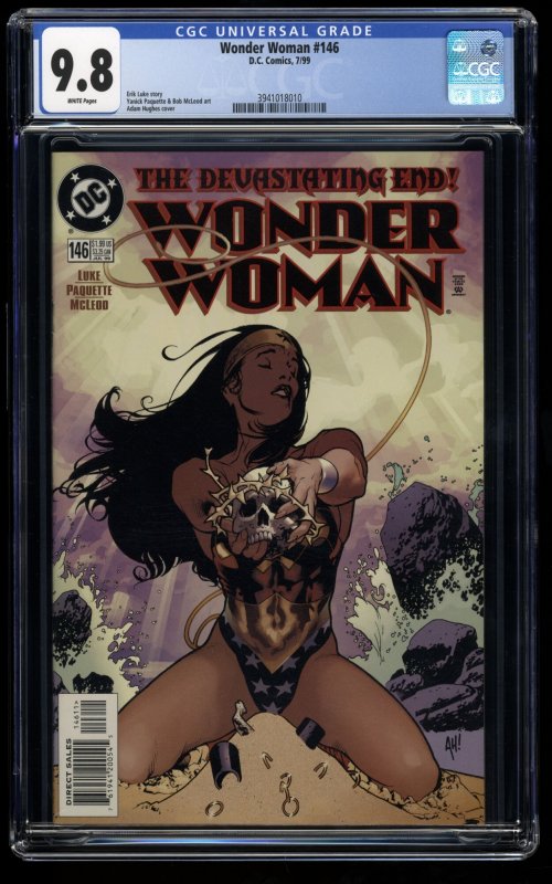 Wonder Woman (1987) #146 CGC NM/M 9.8 White Pages Adam Hughes Cover!