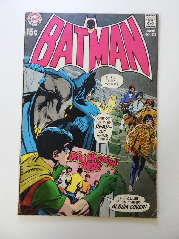 Batman #222 (1970) Beatles Cover VG condition