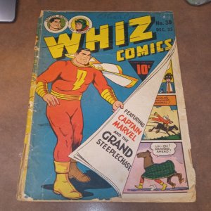 WHIZ COMICS #38 fawcett 1942 CAPTAIN MARVEL FAMILY SCARCE COVER golden age hero