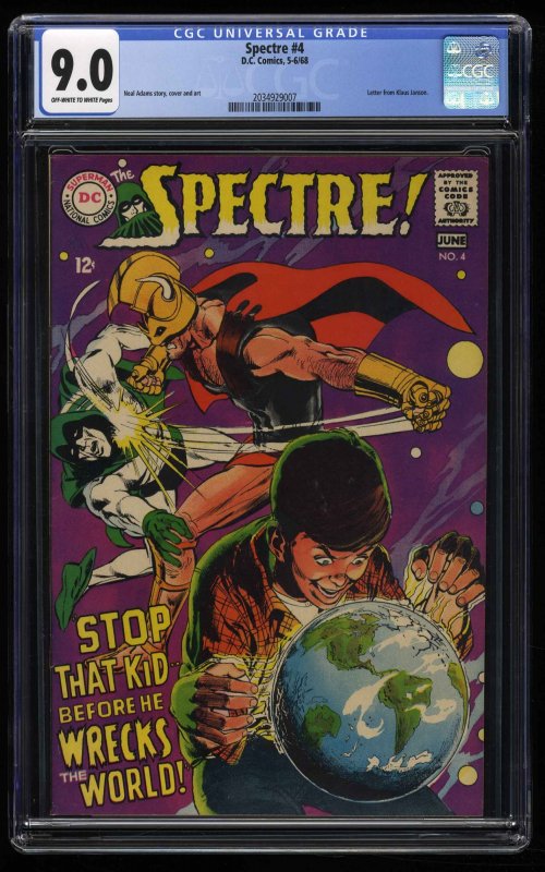 Spectre #4 CGC VF/NM 9.0 Off White to White