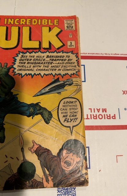 The Incredible Hulk #3 (1962)The Hulk goes beserik- see deecription