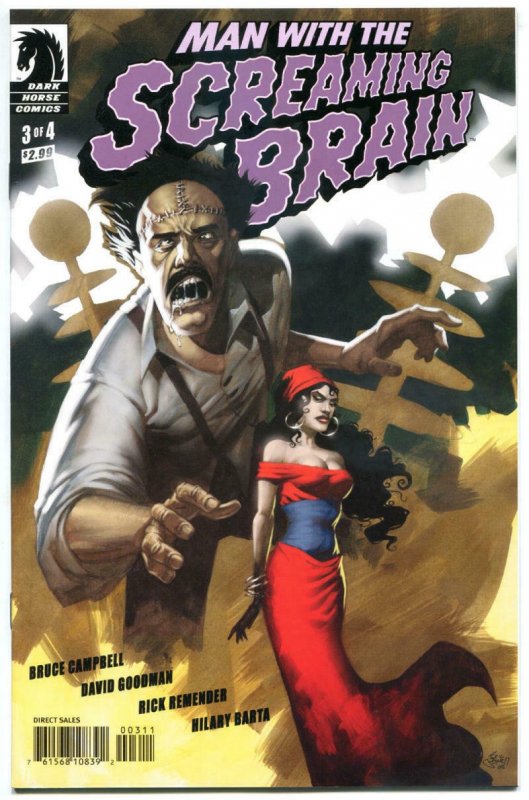 MAN with the SCREAMING BRAIN #1 2 3 4, NM, Bruce Campbell, Eric Powell, Remender