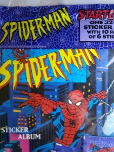 Spider-man Sticker Album Starter Set New Sealed With Stickers Marvel Comics 1995