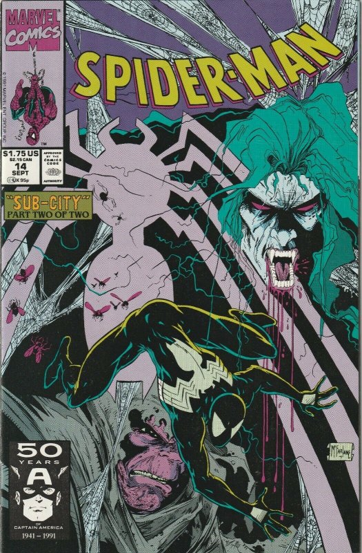 Spider-Man # 14 Mobius Cover A NM Marvel 1990 Series [G4]