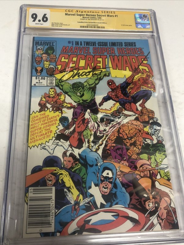 Marvel Super Heroes Secret Wars (1984) #1 (CGC 9.6 SS) Signed Jim Shooter CPV