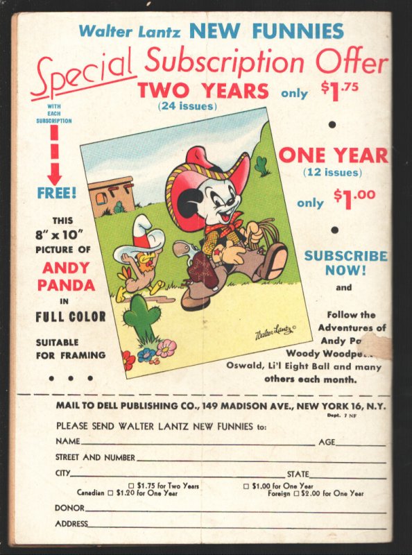 New Funnies #125  1947 - Dell  -VG/FN - Comic Book