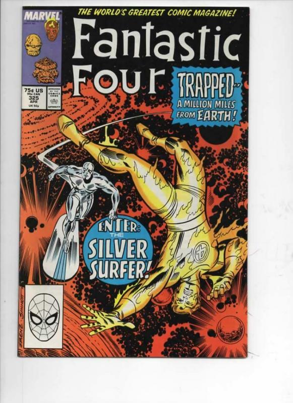 FANTASTIC FOUR #325 VF/NM Silver Surfer, 1961 1989 Marvel, more FF in store 