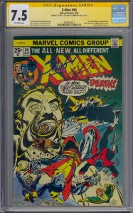 X-MEN #94 CGC 7.5 SS SIGNED CHRIS CLAREMONT REMARQUE 2ND NEW X-MEN