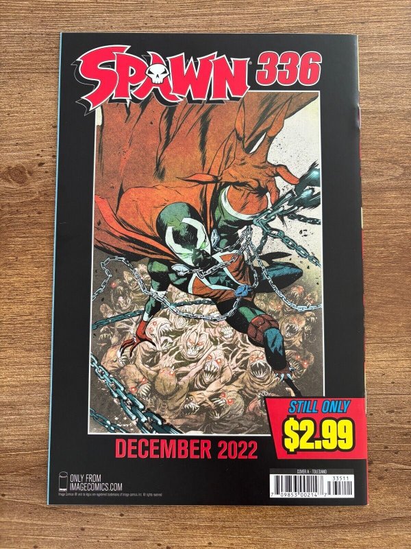 Spawn # 335 NM 1st Print Cover A Image Comic Book Todd McFarlane 3 J288