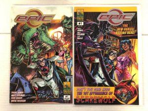 Epic #1 Pilot and #1 Comic Book Set Comix Tribe 2013 Signed by Tyler James