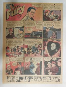 Miss Fury Sunday by Tarpe Mills from 7/16/1944 Size: 11 x 15  Very Rare Year #4