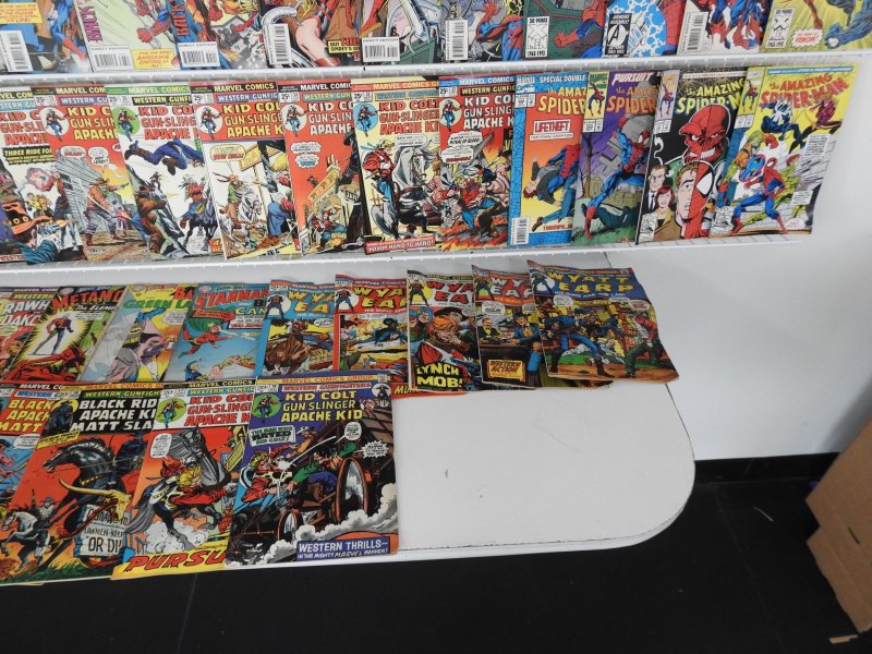 Huge Lot 140+ Comics W/ Amazing Spider-Man, Western Gunfighters, +More Avg VG/FN