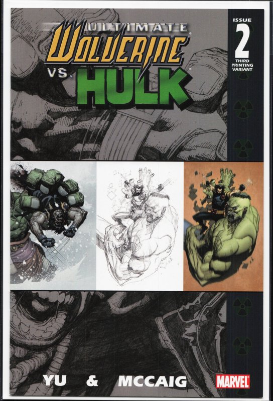 Ultimate Wolverine vs. Hulk #2 Third Print Cover (2006) Wolverine