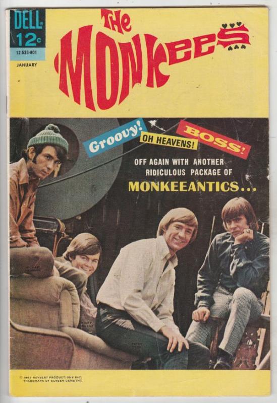 Monkees, The #9 (Feb-68) FN Mid-Grade The Monkees (Peter Tork, David Jones, M...