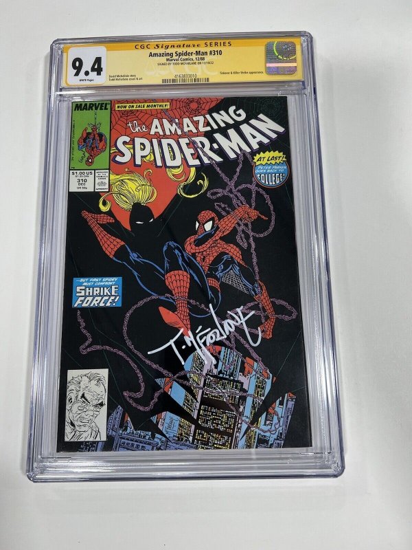 Amazing Spider-Man 310 CGC 9.4 Signature Series SS Signed Todd McFarlane 10 1988