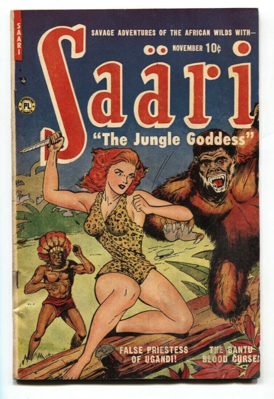 SAARI #1 1951-Jungle Golden-Age comic book GGA-Headlights