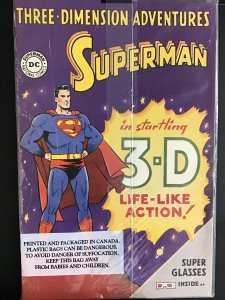 Three-Dimension Adventures Superman (1953) Superman Red, Superman Blue, 3D glass