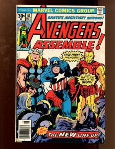 AVENGERS #151 - NEWSSTAND - BEAST JOINS THE AVENGERS (7.5) 1976