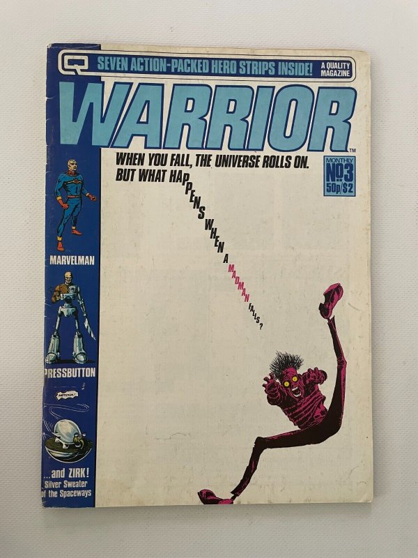 Warrior Magazine # 3 VG/FN  Quality Comics Magazine Alan Moore Miracleman 1 J253