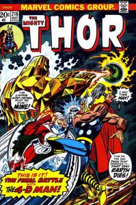 Thor #216 VG ; Marvel | low grade comic October 1973 4-D Man Xorr