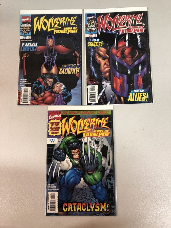 Wolverine Days Of Future Past (1997) #1 2 3 VF+/NM Complete Set Joe Bennett art
