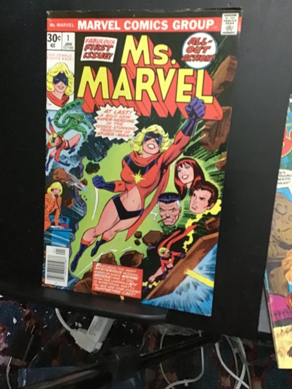 Ms. Marvel #1  first solo issue Ms. Marvel hi gradeVF C’ville CERT!