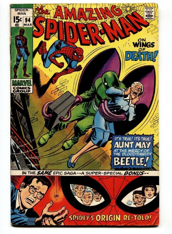 Amazing Spider-Man #94 1971-ORIGIN RETOLD-BEETLE appearance- VG | Comic  Books - Bronze Age, Marvel, Spider-Man, Superhero / HipComic