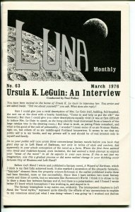 Luna #63  1976-original mailing envelope-sc-fi zine-VF