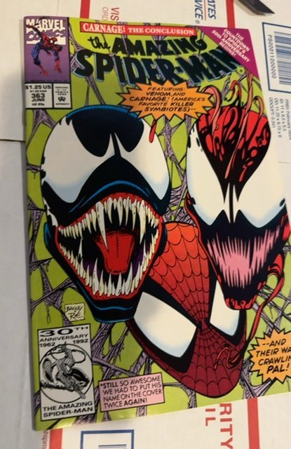 The Amazing Spider-Man #363 (1992) 3rd part carnage vs venom