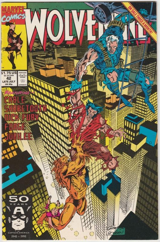 5 Wolverine Marvel Comic Books # 40 41 42 43 44 X-Men Cable Sabretooth J191