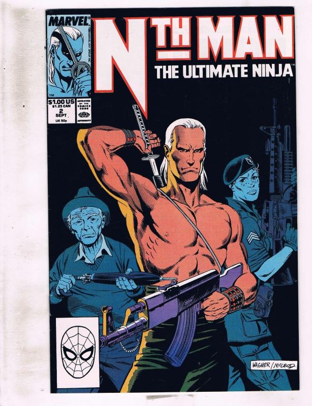 Lot of 2 Nth Man The Ultimate Ninja Marvel Comic Books #1 2 KS5