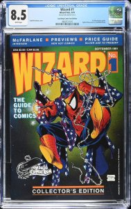 Wizard (1991) #1 CGC 8.5 - 1st Wizard price guide McFarlane San Diego Comic-Con