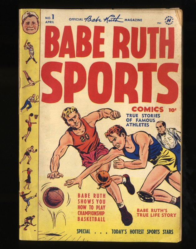 Babe Ruth Sports Comics (1949) #1 VG 4.0 Golden Age Harvey Comics!