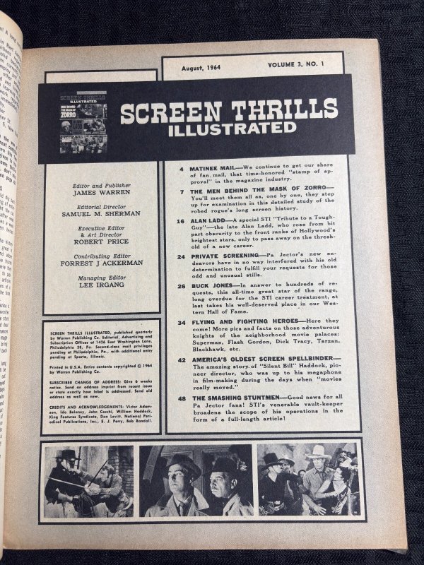 1964 SCREEN THRILLS ILLUSTRATED Magazine #9 FN 6.0 Buck Jones / Super-Heroes