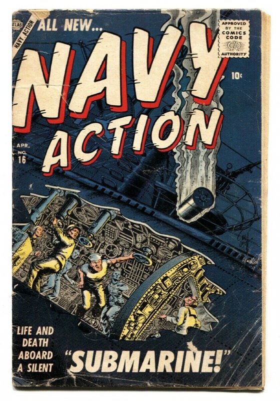 Navy Action #16 1957- Don Heck- Atlas War Comic G/VG