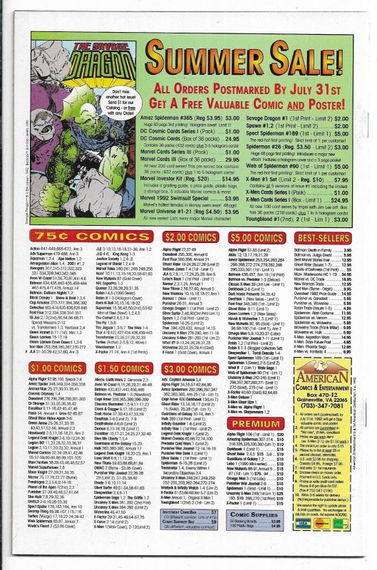 THE SAVAGE DRAGON #1 July 1992 1st mini-series Erik Larson Image Comics  n183x 