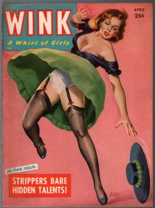 MAG: Wink 4/1953-Petrer Driben-high heels-stockings-garters-pin-ups-VF
