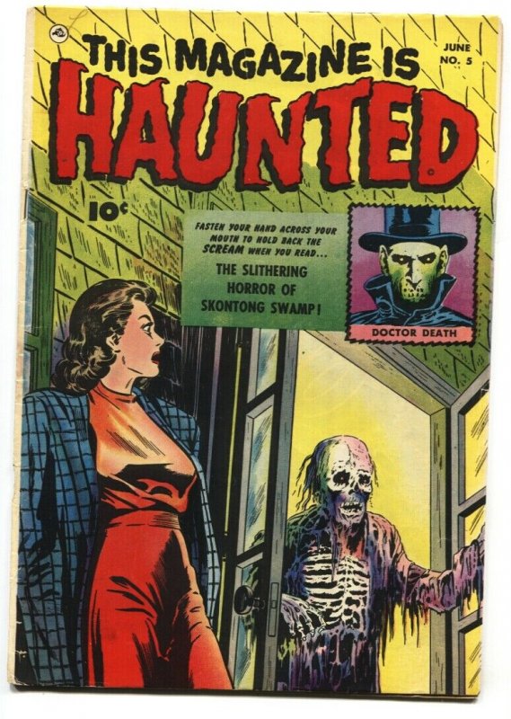 This Magazine Is Haunted #5 1951-Fawcett-Zombie headlight cover- FN- 