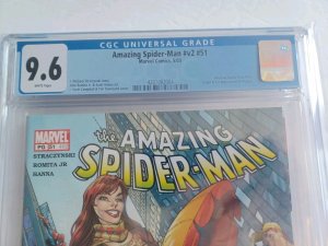 Amazing Spider-man #51 J Scott Campbell Cover - #492 -  2003 - CGC 9.6