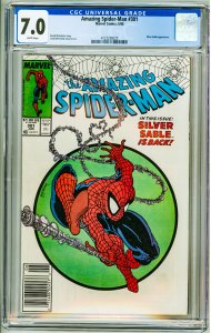 The Amazing Spider-Man #301 (1988) CGC 7.0! White Pages!