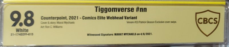 Tiggomverse #nn CBCS 9.8 Venom #33 Variant LTD 250 Signed Marat Mychaels