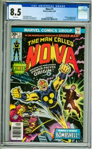 Nova #1 (1976) CGC 8.5! White Pages! 1st Appearance of Nova!