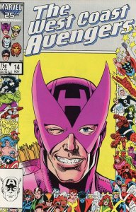 West Coast Avengers 14 1986  9.0 (our highest grade) 25th Anniversary Cover!
